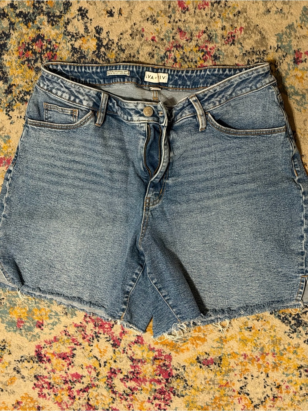 Ava & Viv Light Blue High-Rise Denim Cutoff Shorts